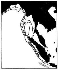 Рисунок 55. Карта глубин моря вблизи Индокитая.
