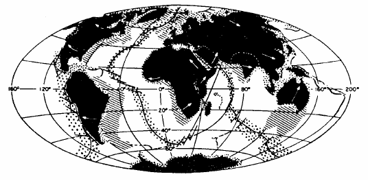 Рисунок 109. Прогноз положения континентов на 50 млн лет вперёд.