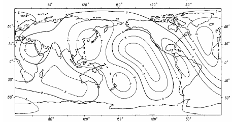 Рисунок 12. Рельеф земного ядра по данным сейсмической томографии Земли